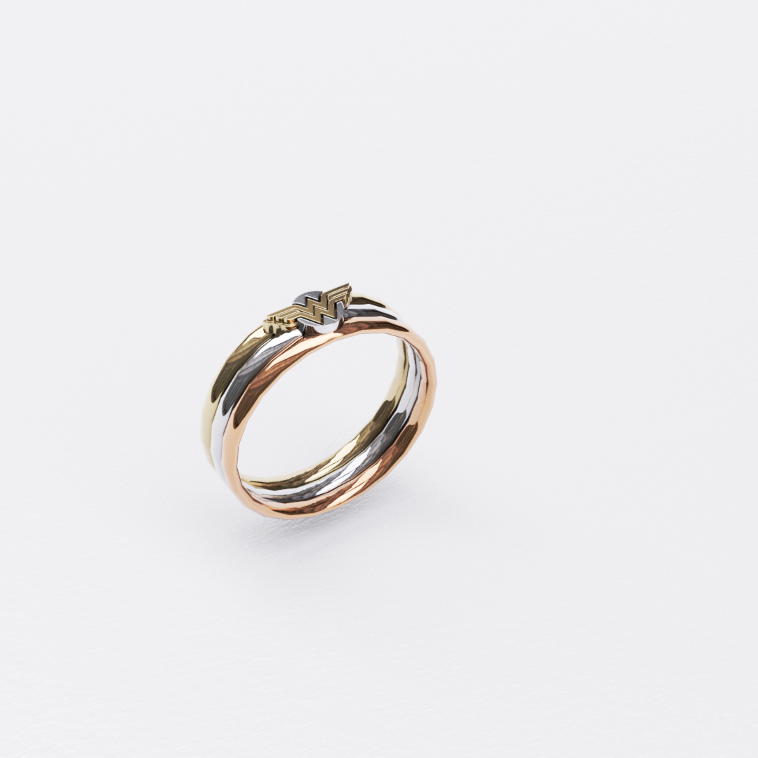 Wonder Woman Tri Gold Ring